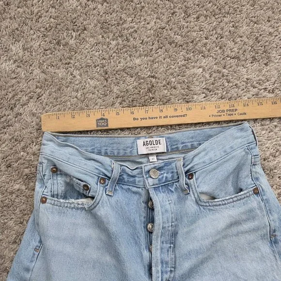 Agolde Jeans Women 27 Jamie High Rise Classic Shakedown Distressed Denim - Picture 5 of 8